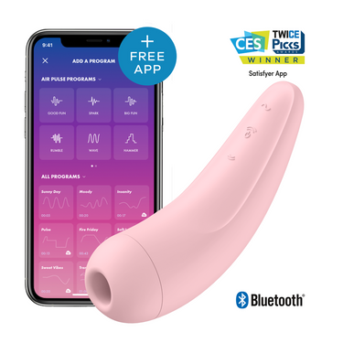 Vibratore a Onde di Pressione Curvy 2+ con App, Silicone Waterproof